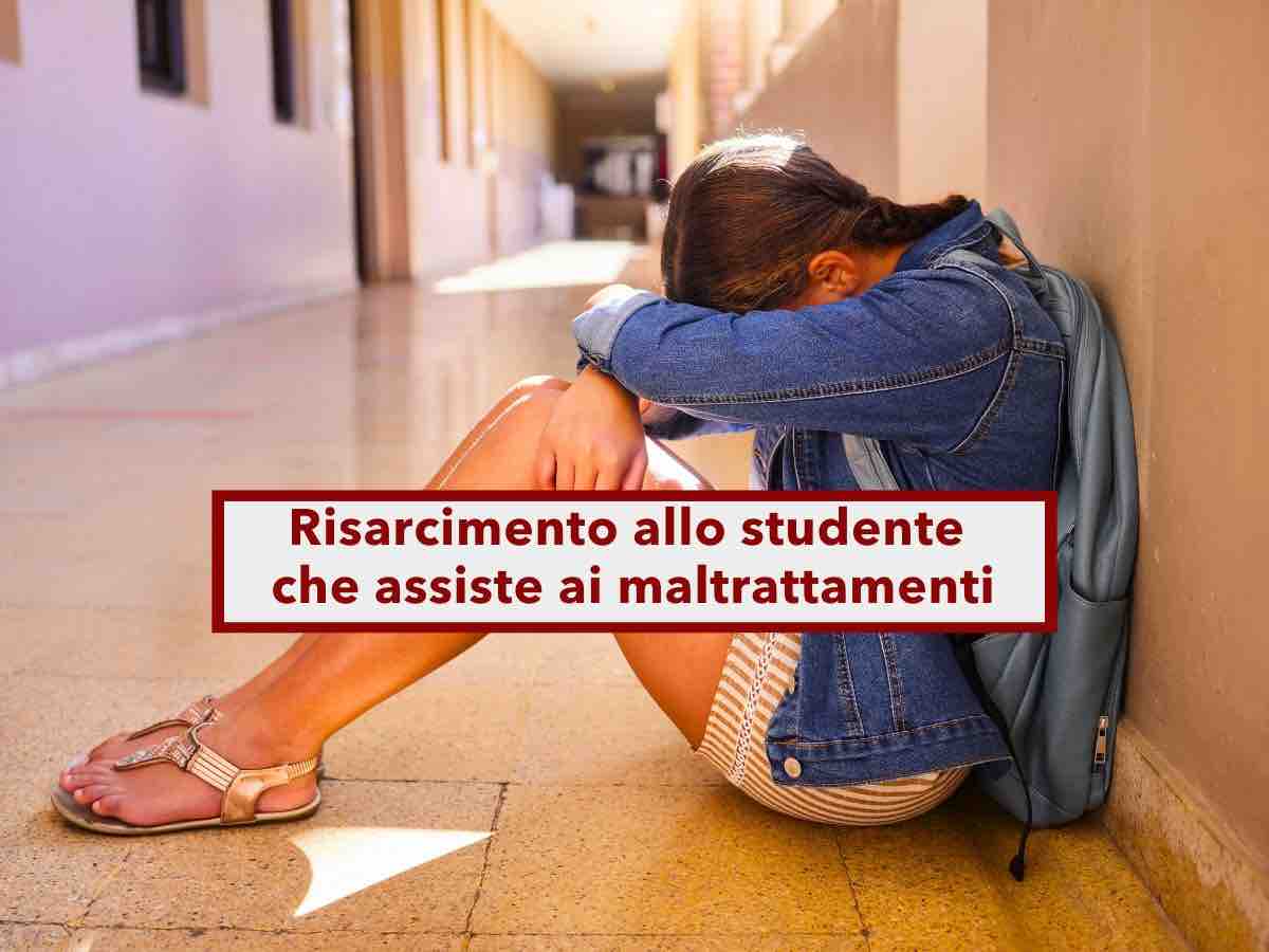 Scuola, da oggi spetta un risarcimento anche allo studente che assiste ai maltrattamenti, senza subirli: nuova sentenza