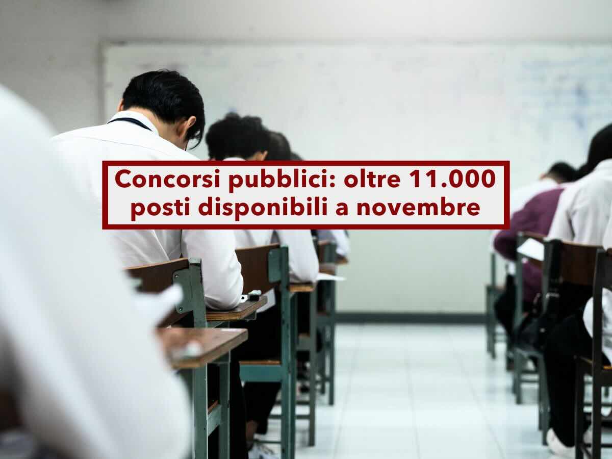 Concorsi pubblici, oltre 11.000 posti disponibili a novembre tra ministeri, enti locali e forze armate: come partecipare