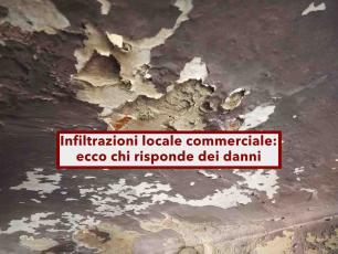 Infiltrazioni in un locale commerciale, ecco chi paga i danni, quali sono risarcibili e cosa devi provare: sentenza