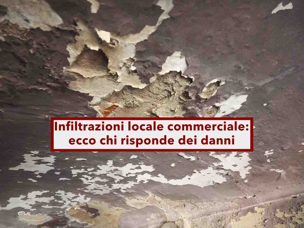 Infiltrazioni in un locale commerciale, ecco chi paga i danni, quali sono risarcibili e cosa devi provare: sentenza