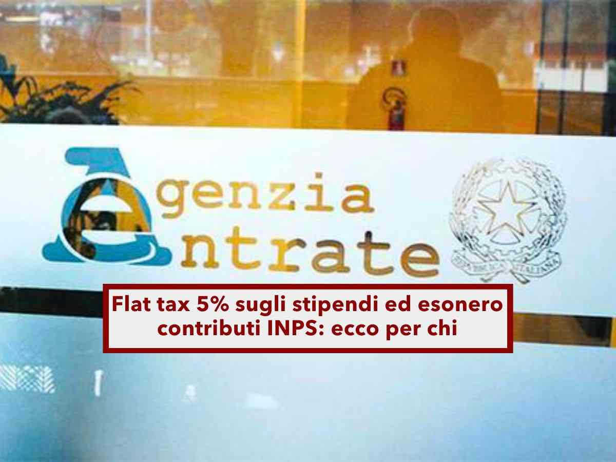 Lavoratori, flat tax del 5% sugli stipendi ed esonero contributi INPS: ecco per chi e tutte le novit