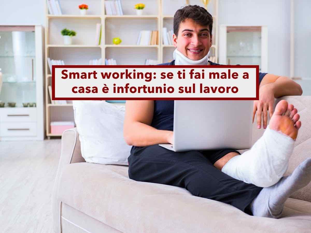 Lavoratore, ti infortuni a casa durante lo smart working, ti paga L'INAIL come se fossi in ufficio: nuova sentenza