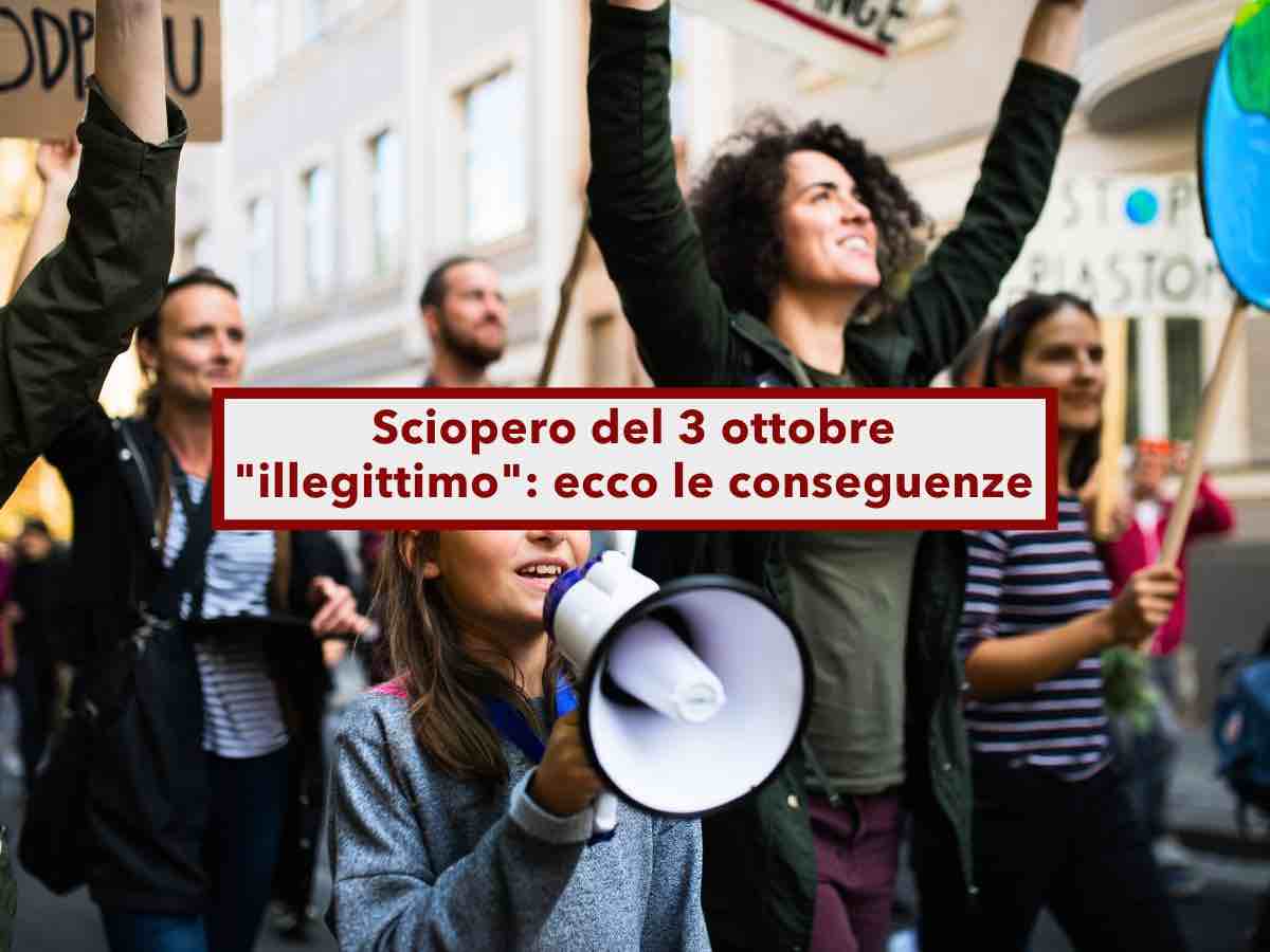 Sciopero dello scorso 3 ottobre, arrivano le multe e altre conseguenze per i lavoratori e i sindacati: era "illegittimo"