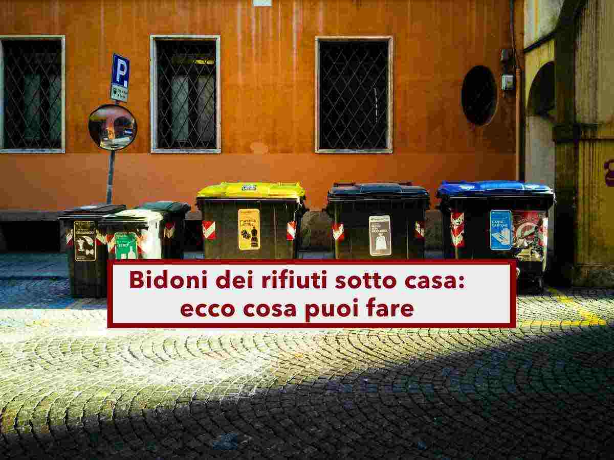 Bidoni dei rifiuti sotto casa, ecco quando e come puoi farli spostare: scopri come agire e cosa dice la legge
