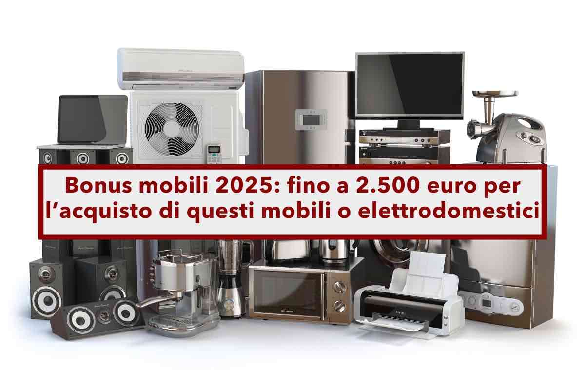 Bonus mobili 2025, fino a 2.500 euro di detrazioni se acquisti questi mobili o elettrodomestici: ecco lista e requisiti