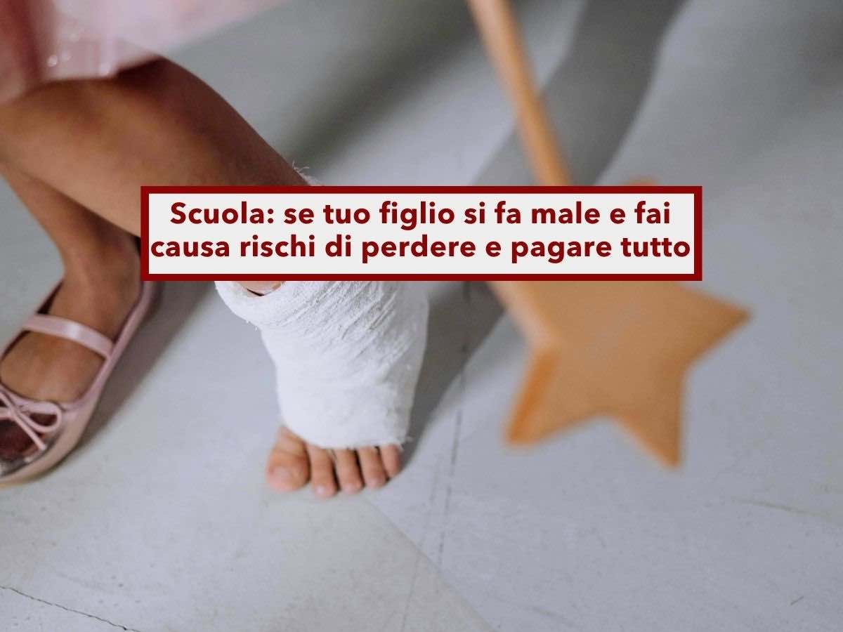 Scuola, se tuo figlio si fa male a ricreazione e fai causa rischi di perdere e pagare le spese legali: nuova sentenza