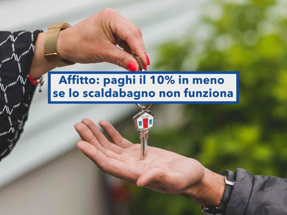 Affitto, ora puoi pagare il 10% in meno se lo scaldabagno non funziona e il proprietario deve cambiarlo: nuova sentenza