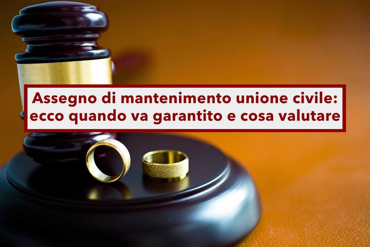 Assegno di mantenimento nelle unioni civili, spetta ugualmente, ma non  automatico: ecco le condizione per la Cassazione