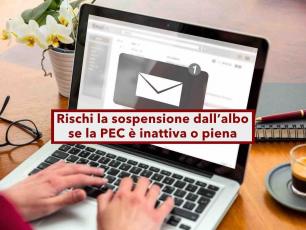 Avvocato, rischi la sospensione dallalbo se la PEC  inattiva o piena: novit CNDCEC per tutti i professionisti