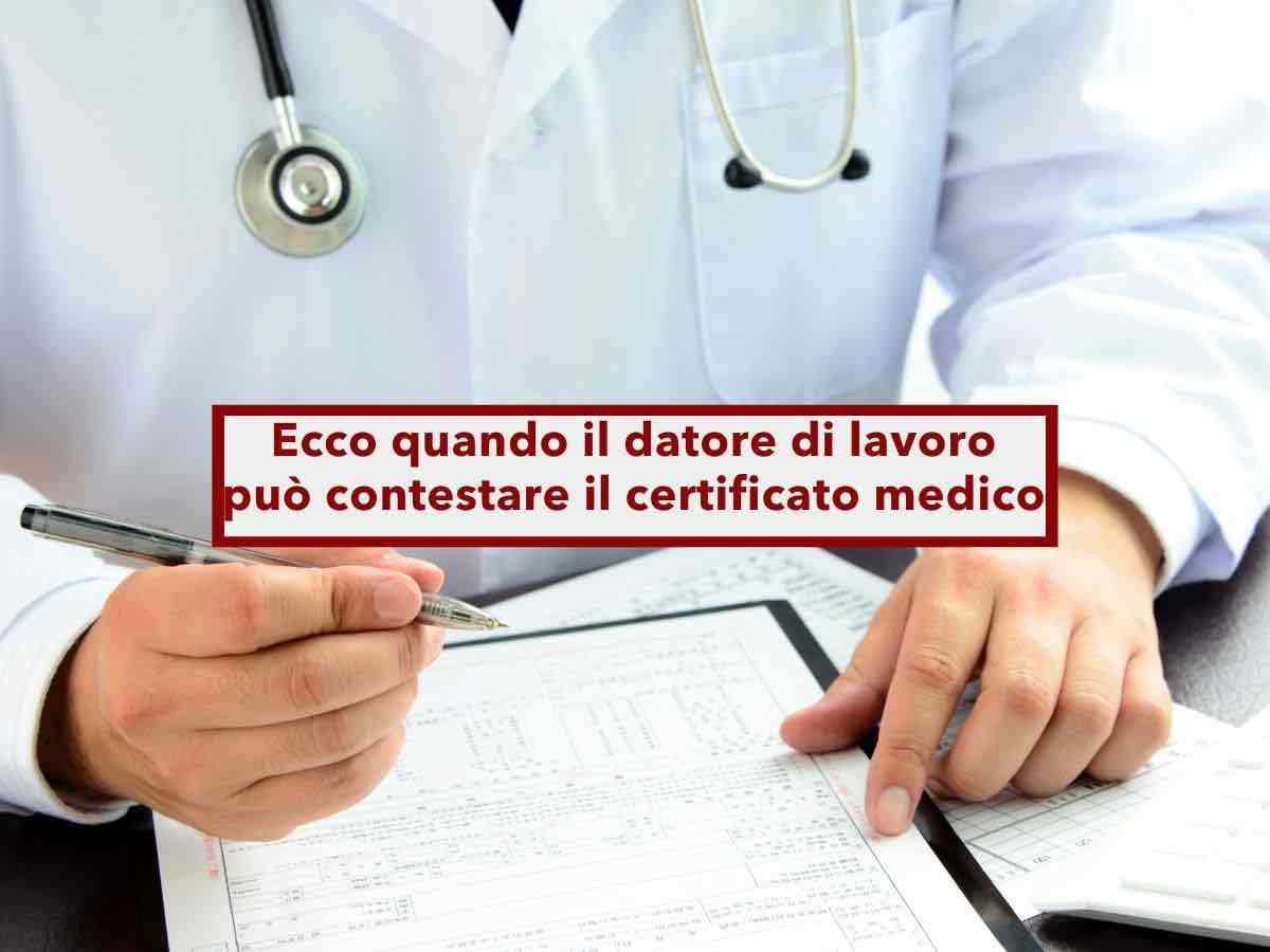 Visita fiscale INPS, il certificato del medico curante non  legge, il datore di lavoro pu contestarlo: ecco cosa rischi