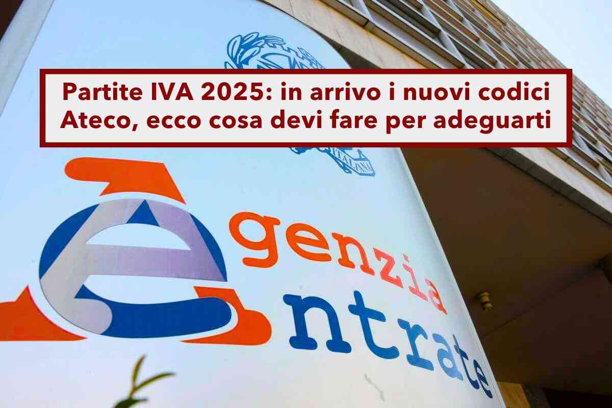 Partite IVA, in arrivo nel 2025 i nuovi codici Ateco, ecco cosa devi fare per adeguarti e tutte le scadenze: cosa cambia