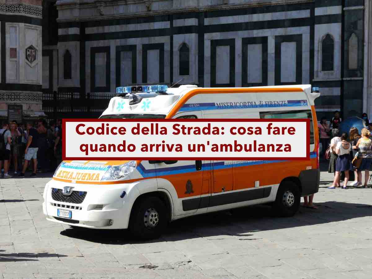 Ambulanza, quando la senti arrivare non devi fermarti per forza, anzi, se lo fai, in alcuni casi, rischi una multa