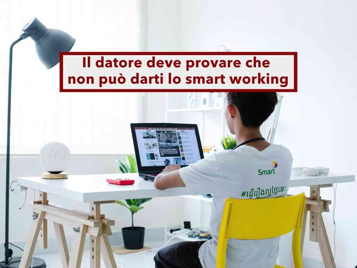 Lavoratore, non possono toglierti lo smart working in alcune situazioni: il datore di lavoro deve motivare la sua scelta