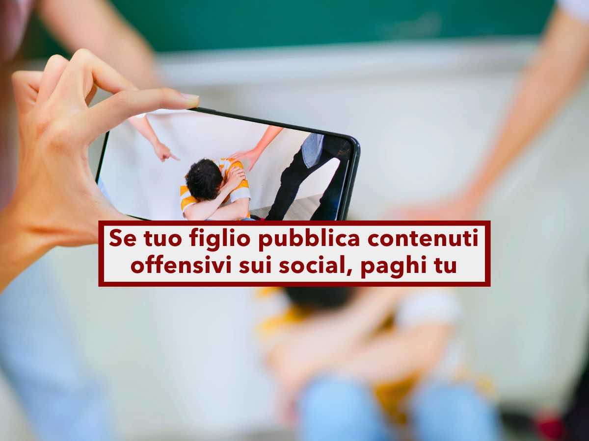 Contenuti offensivi sui social, ora paghi tu per tuo figlio minorenne che pubblica contenuti denigratori: nuova sentenza