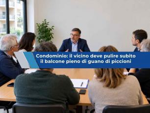 Condominio, ora puoi obbligare il vicino a pulire il balcone sporcato dai piccioni e paga lui le spese: nuova pronuncia