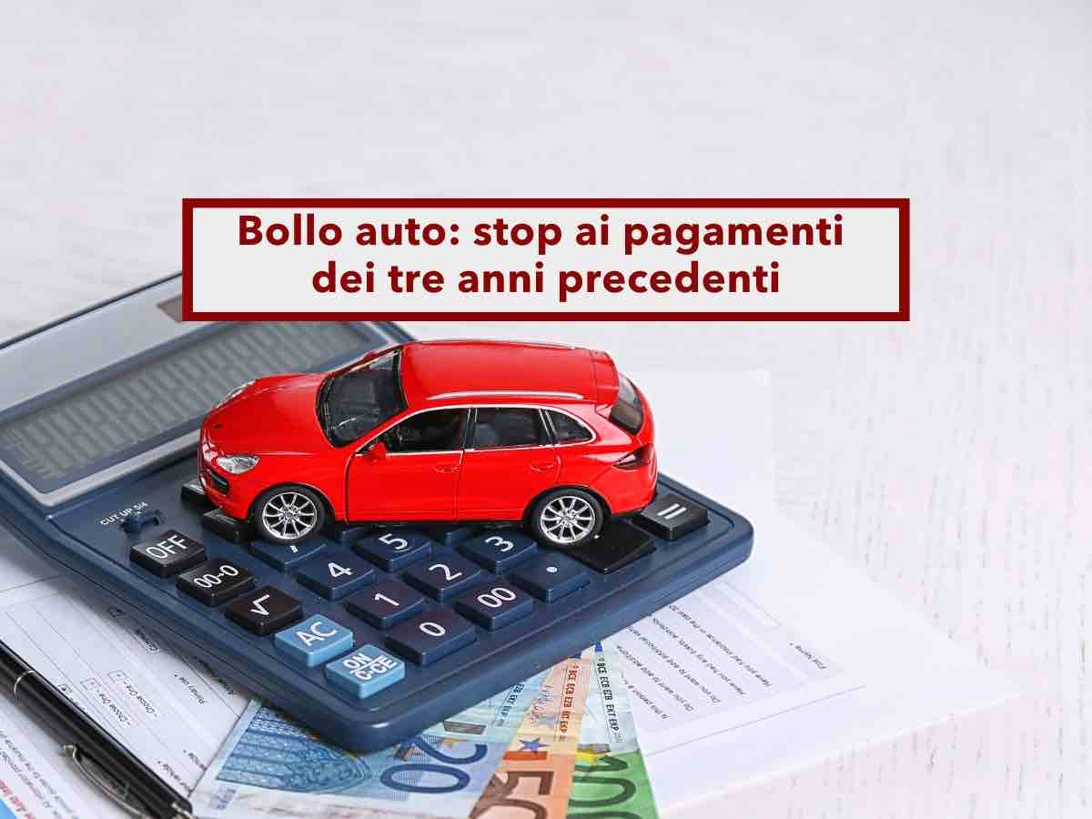 Bollo auto, dal 31 dicembre stop al pagamento dei tre anni precedenti, vengono cancellati i debiti arretrati: ecco come