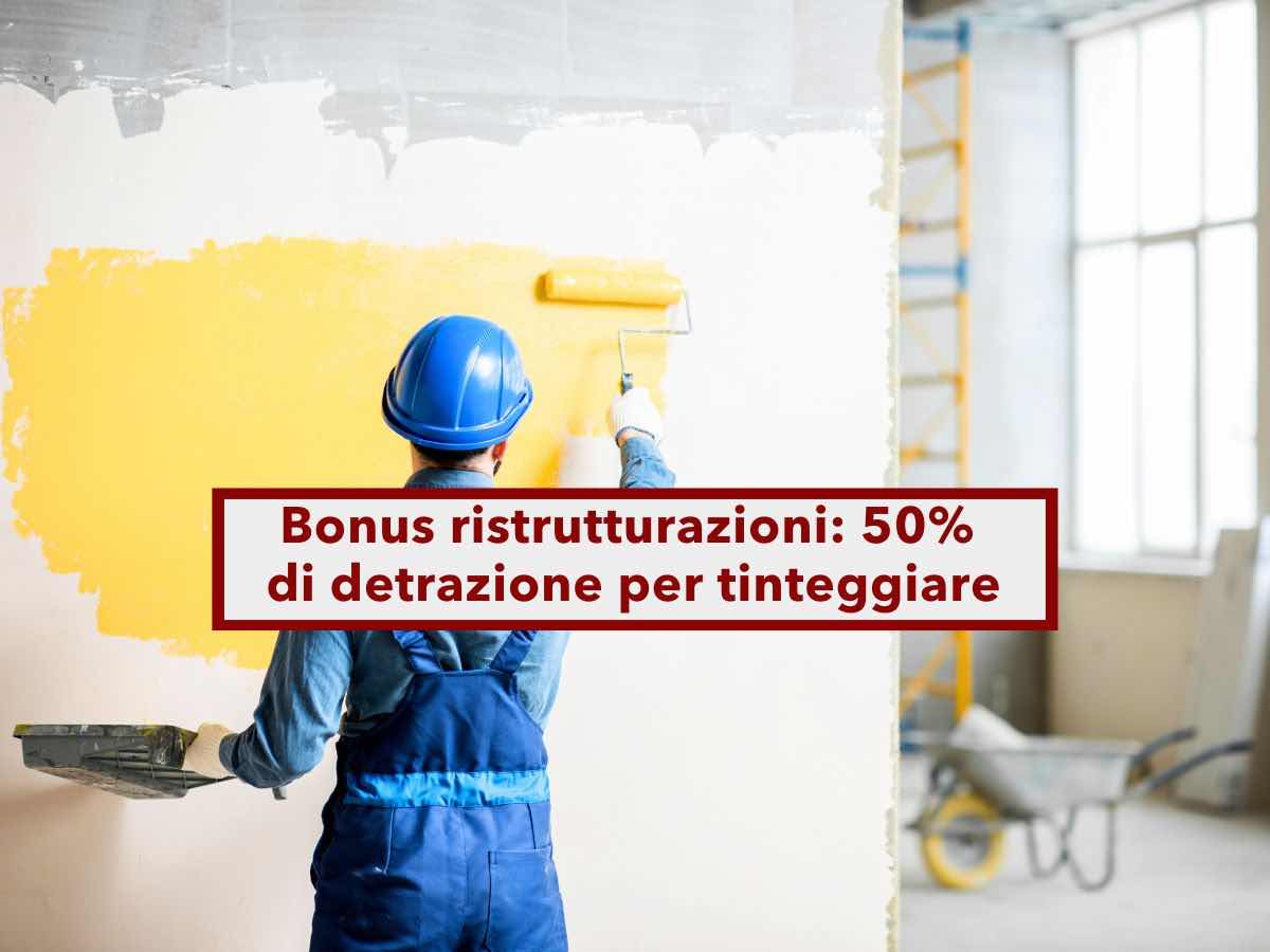 Bonus per tinteggiare le pareti, fino al 50% di detrazione, ma solo con questi requisiti: ecco quali e cosa devi fare