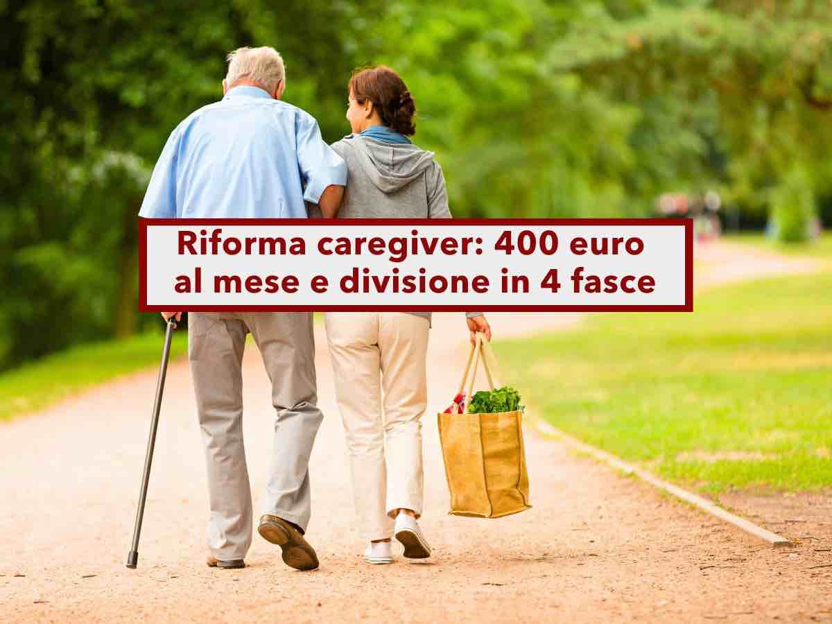 Caregiver familiari, in arrivo 400 euro al mese e divisione in quattro fasce, ecco tutti i dettagli della nuova Riforma