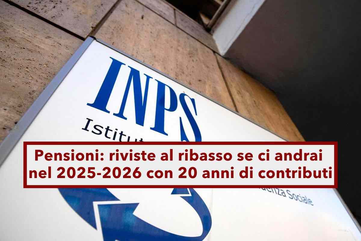 Pensioni 2025, brutte notizie, nuovi coefficienti per il calcolo della pensione: alcuni esempi con 20 anni di contributi