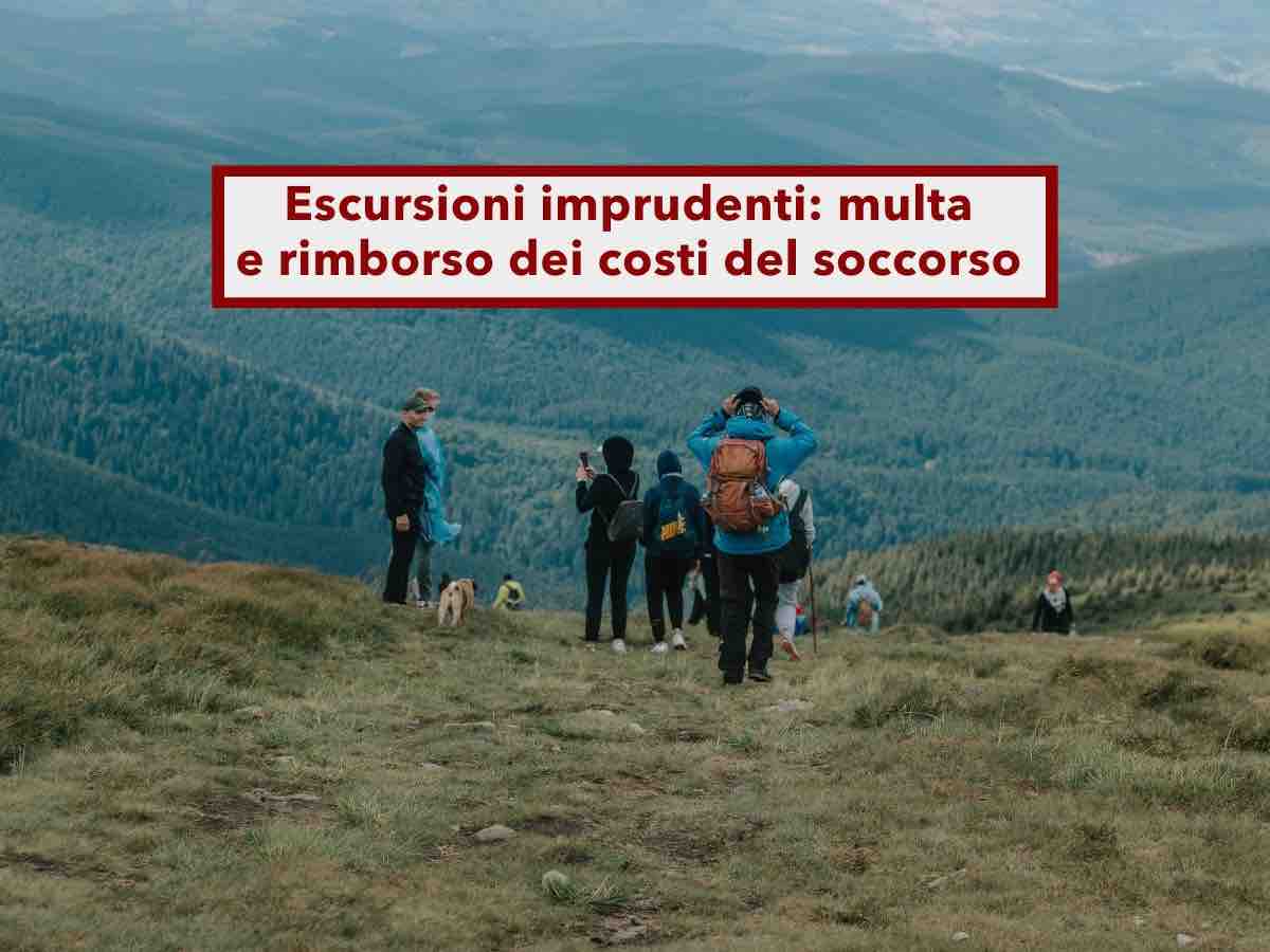 In montagna con scarpe non adatte, ora vieni multato e devi rimborsare i costi del soccorso: ecco la nuova norma