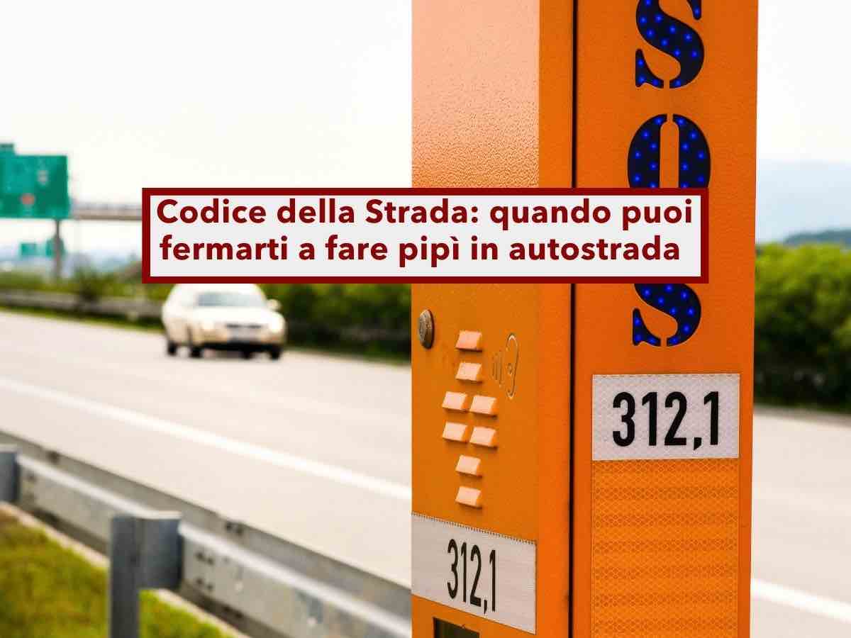 Codice della Strada, non prendi una multa se ti fermi a fare pip� in autostrada, ma solo in questi casi: la Cassazione