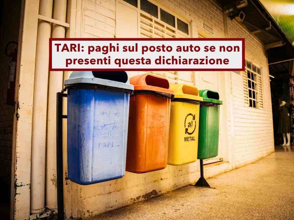 TARI, rischi di pagarla sul posto auto senza luce e acqua ma una dichiarazione pu� salvarti: nuova ordinanza