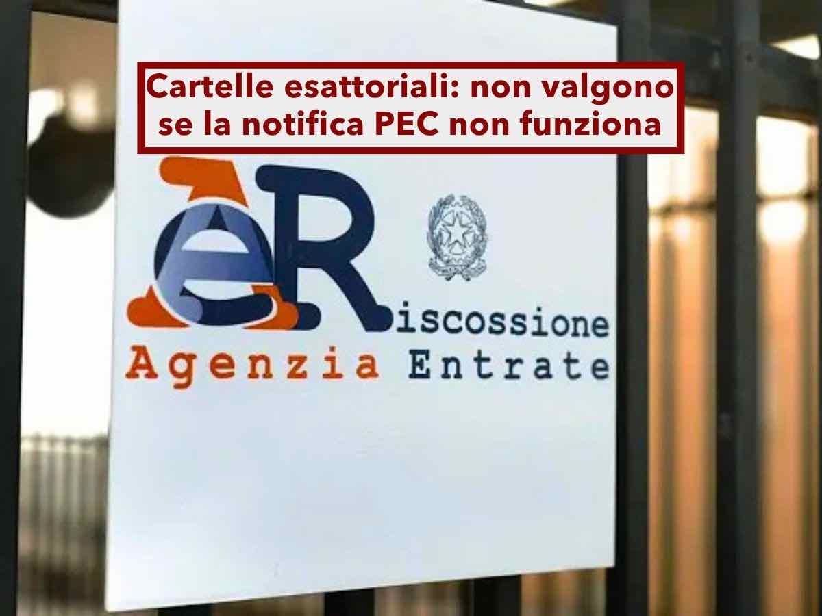 Cartelle esattoriali, non valgono se la notifica PEC non funziona e il Fisco non manda la raccomandata: nuova ordinanza