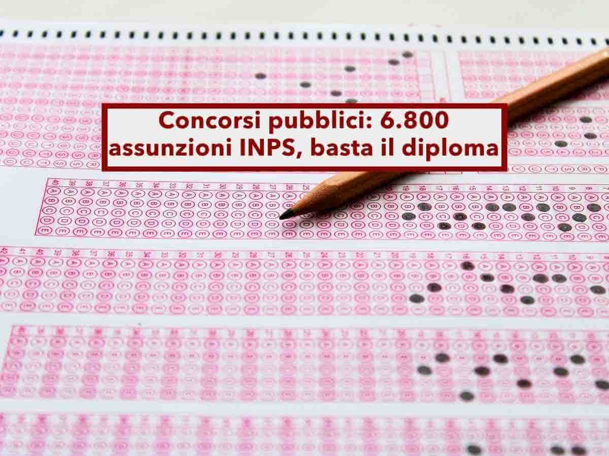 Concorso pubblico INPS, 6.800 posti per funzionari e assistenti, anche con diploma: ecco i requisiti e come fare domanda