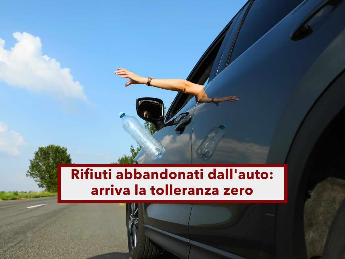 Buttare carte e rifiuti dall'auto, da oggi c' l'arresto, oltre a multe salatissime, patente sospesa e confisca del mezzo