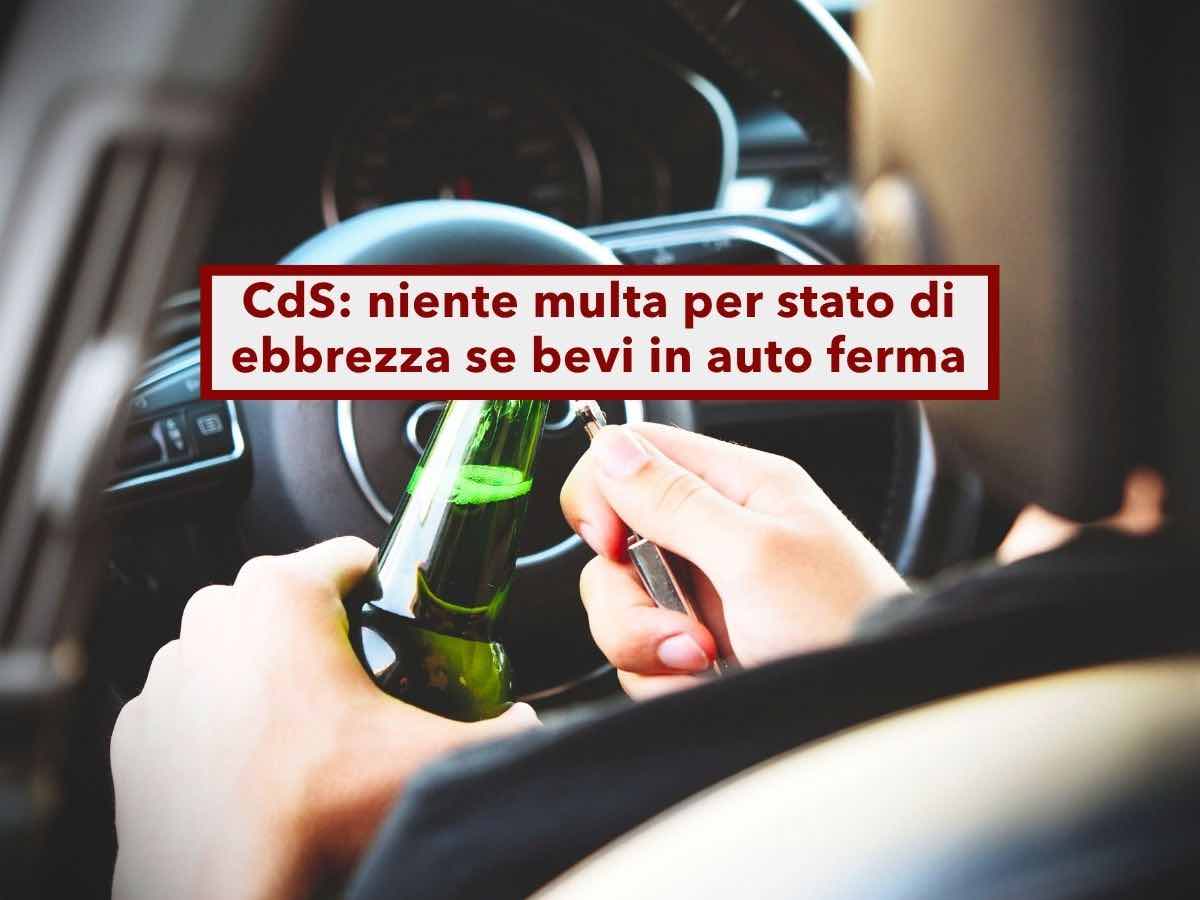 Codice della Strada, non � reato bere in un auto ferma, devono provare che hai guidato: ecco come puoi difenderti
