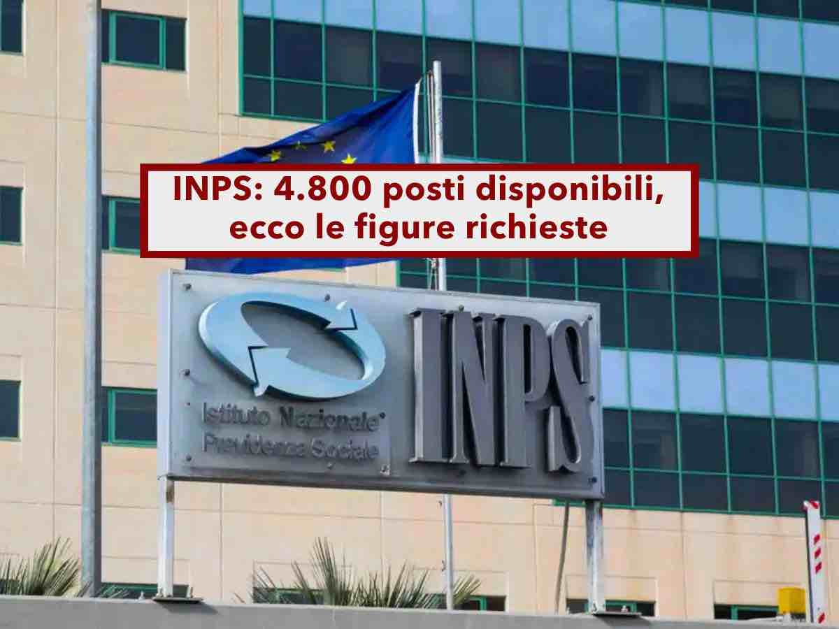INPS, arriva il nuovo concorso pubblico e il maxi piano assunzioni, 4.800 nuovi posti: ecco le figure richieste