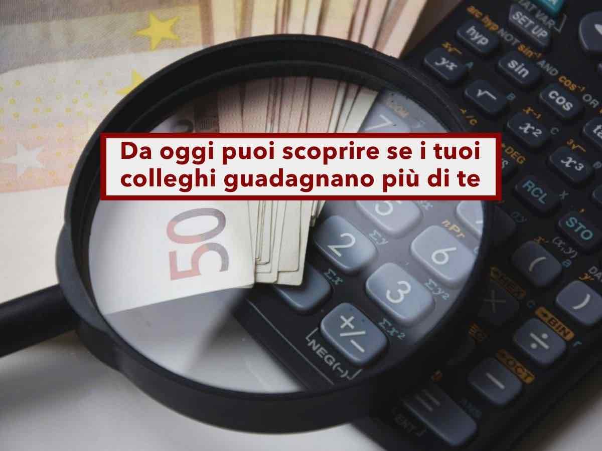 Lavoratore, da oggi puoi scoprire se sei pagato meno dei tuoi colleghi e chiedere il conto al datore di lavoro: ecco come