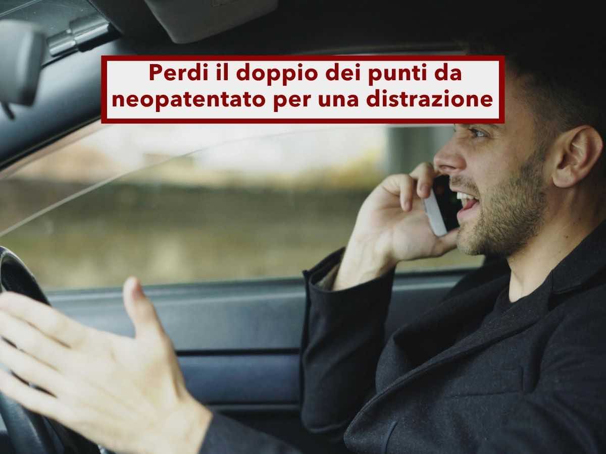 Nuovo Codice della Strada, ora perdi il doppio dei punti per una distrazione se sei neopatentato: nuove regole aggiornate
