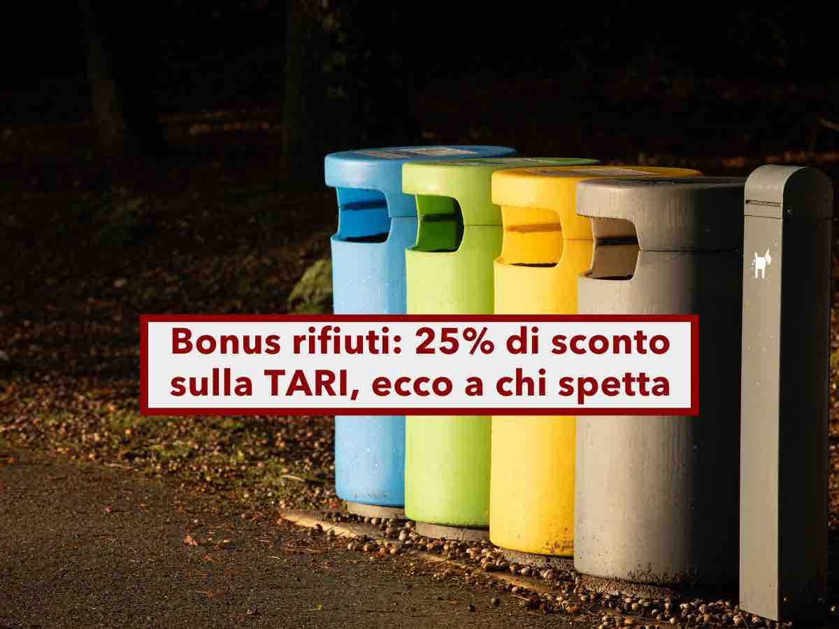 Bonus rifiuti 2026, in arrivo lo sconto del 25% sulla TARI: ecco a chi spetta, i requisiti e i documenti necessari