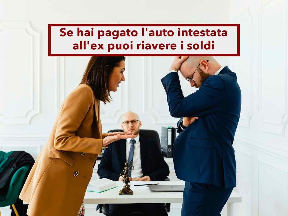 Separazione, puoi riavere i soldi dell'auto intestata all'ex se l'hai pagata tu e non era un regalo: nuova ordinanza